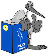 Bociek by Karol Kreński - oficjalne logo PLD Linux. Public Domain.